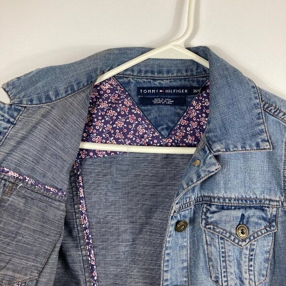 Womens Tommy Hilfiger Floral Detail‎ Jean Jacket XS - Picture 4 of 9